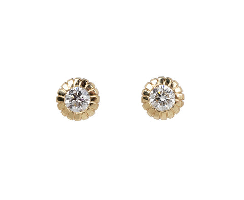 Heirloom Bezel Diamond Stud Earrings