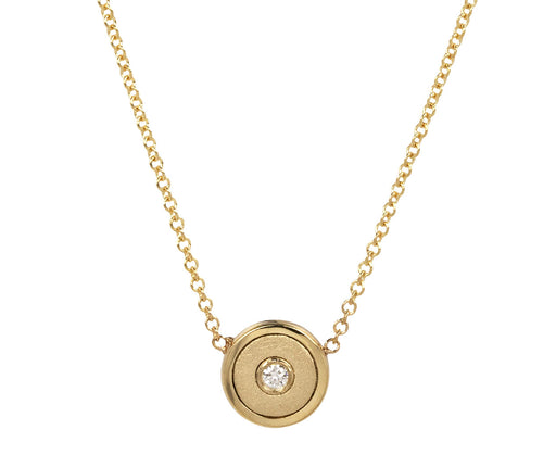 Retrouvai Gold Mini Compass Necklace