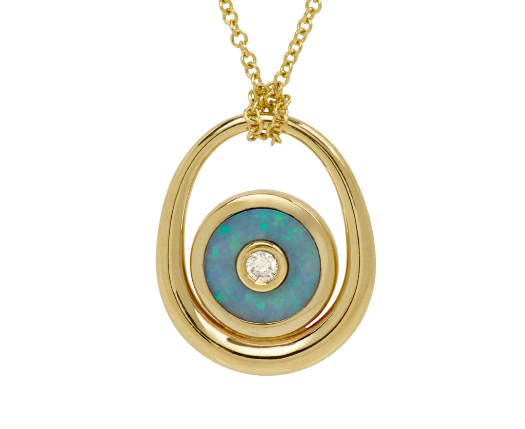 Brazilian Opal Midi Compass Sling Pendant Necklace