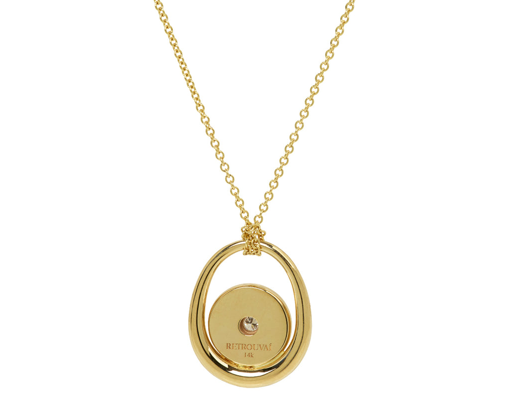 Onyx Midi Compass Sling Pendant Necklace