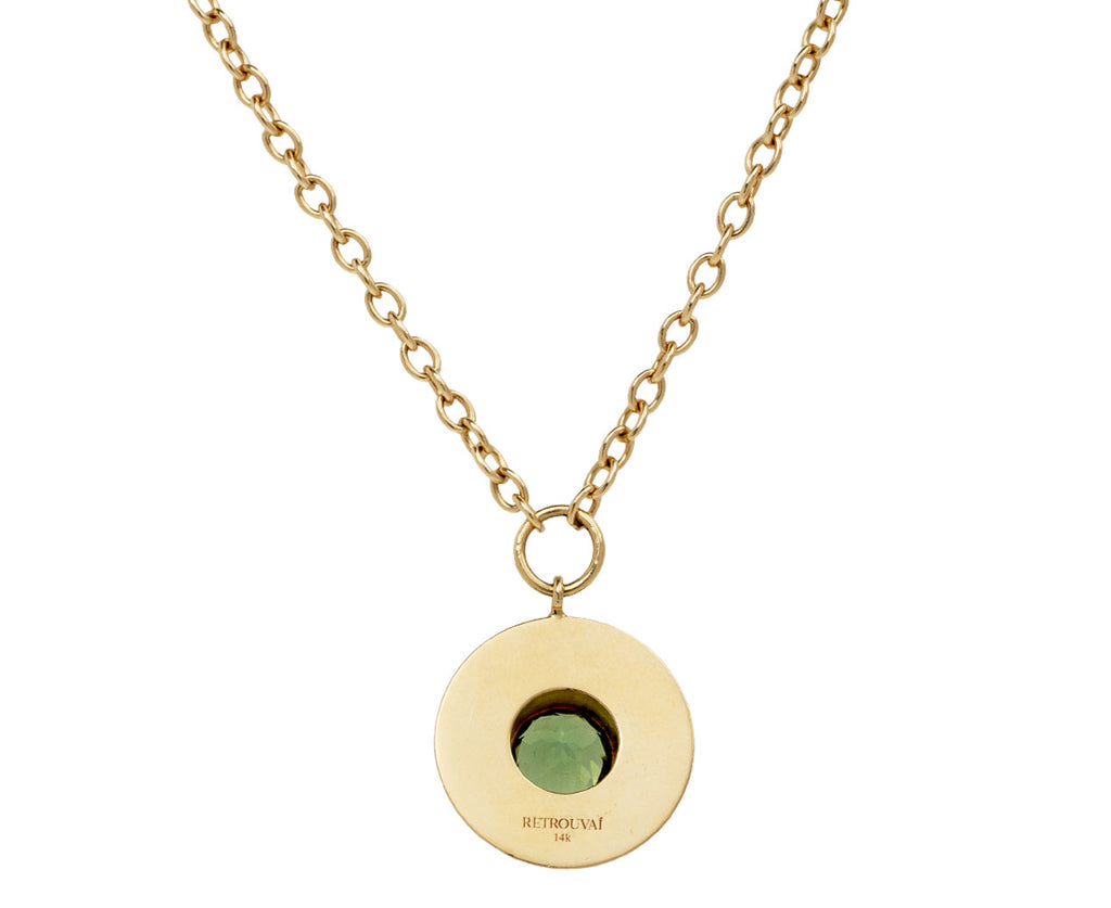 Small Turquoise and Green Tourmaline Lollipop Necklace