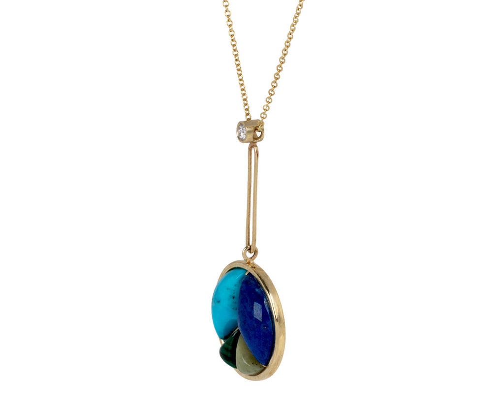 Blue Tone Signature Peace Sign Necklace
