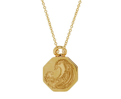 Classic Wave Locket Necklace