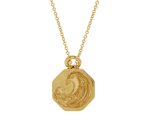 Classic Wave Locket Necklace