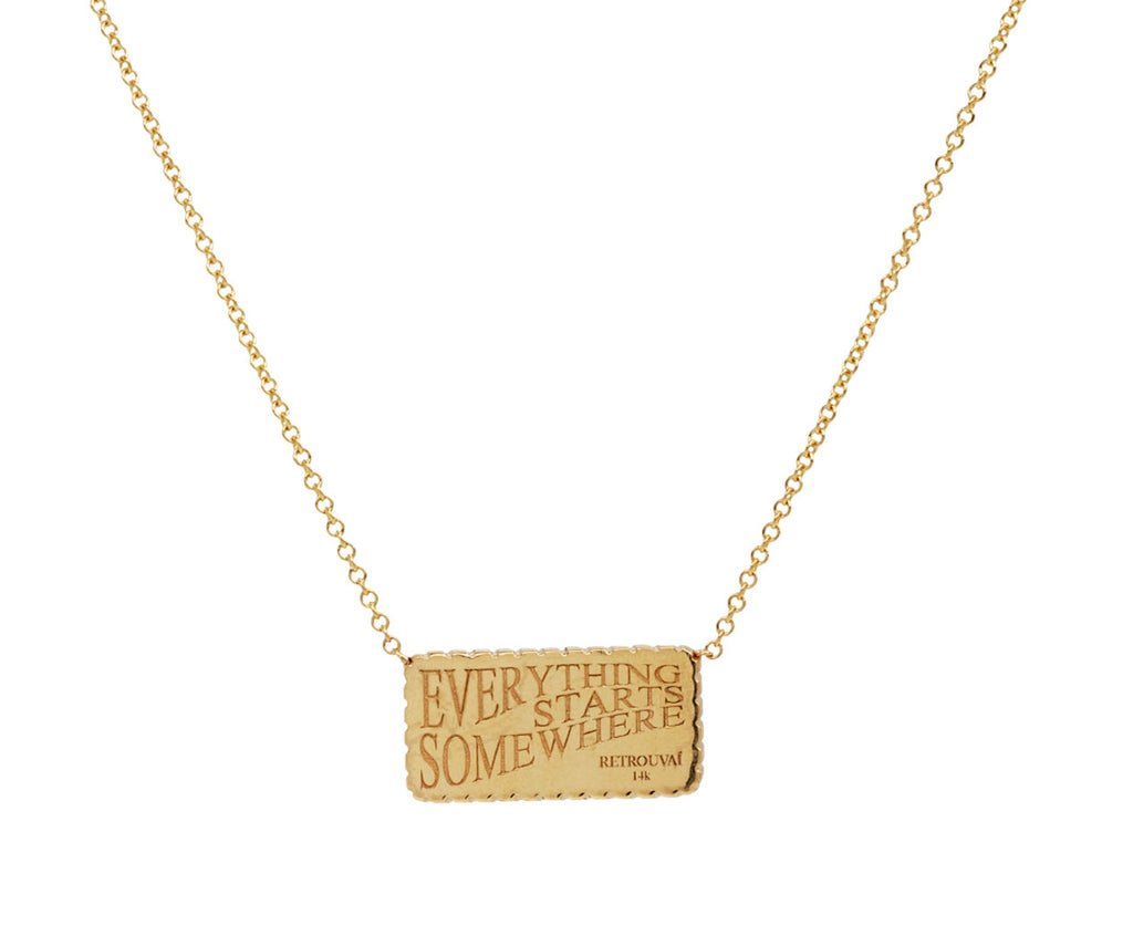 Petite Turquoise Domino Pendant Necklace