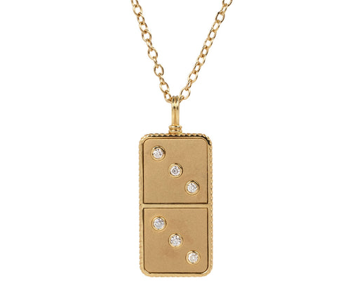 Retrouvai Classic Diamond Domino Pendant Necklace