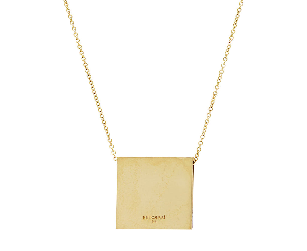 Pink Opal Classic Matchbook Pendant Necklace