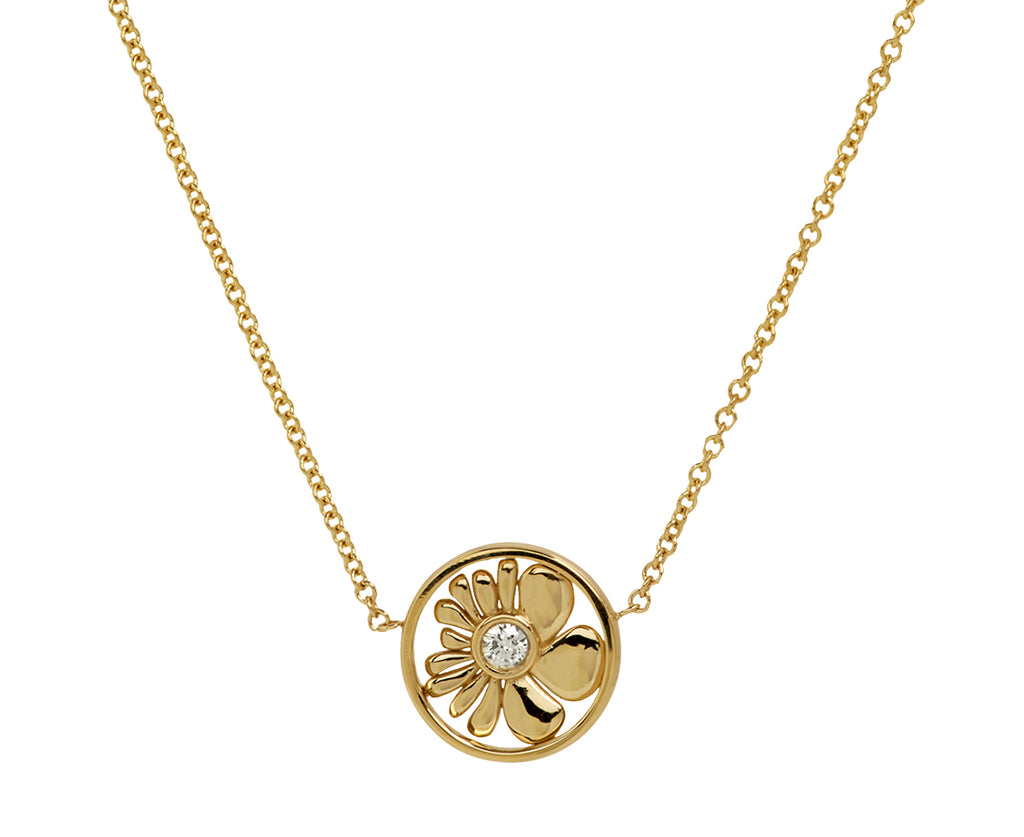 Petite Bonded Flower Pendant Necklace