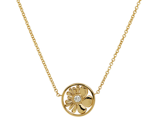 Petite Bonded Flower Pendant Necklace