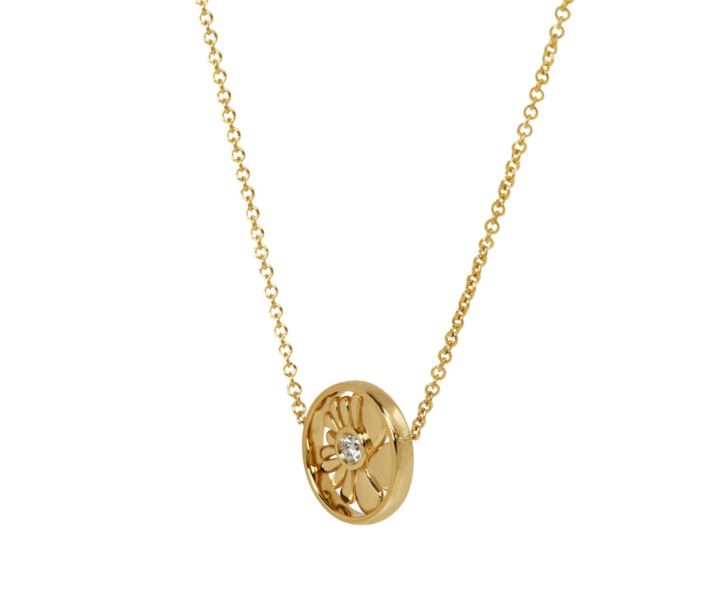 Petite Bonded Flower Pendant Necklace