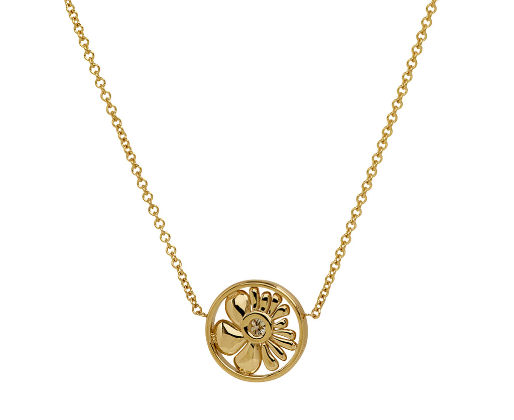 Petite Bonded Flower Pendant Necklace