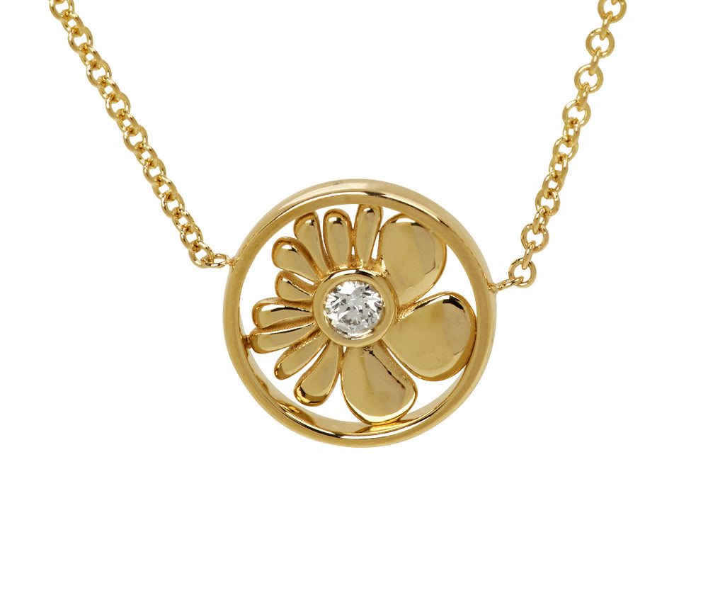 Petite Bonded Flower Pendant Necklace