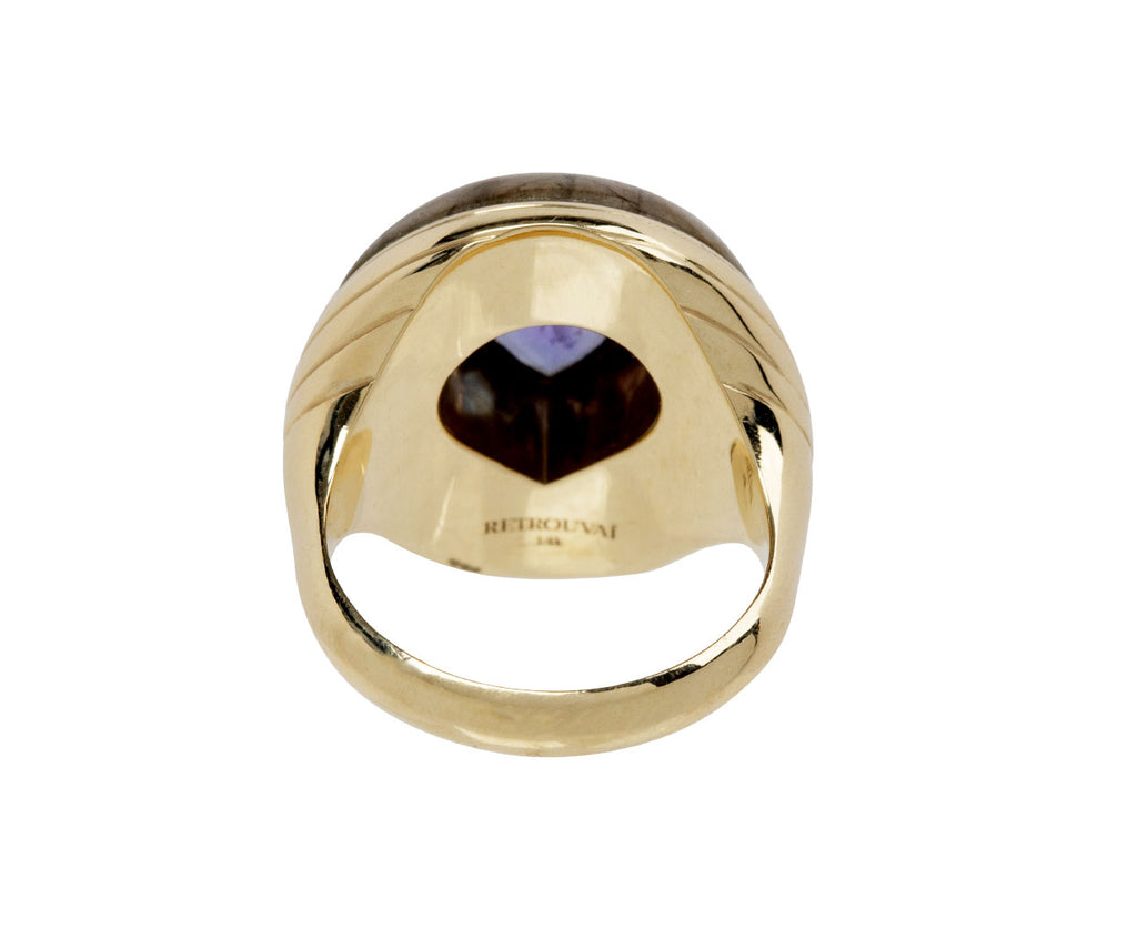 Petite Lollipop Tanzanite and Labradorite Ring