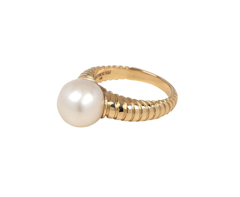 Classic Pearl Modern Love Ring