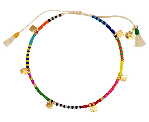 Tai Japanese Bead Bracelet with Discs