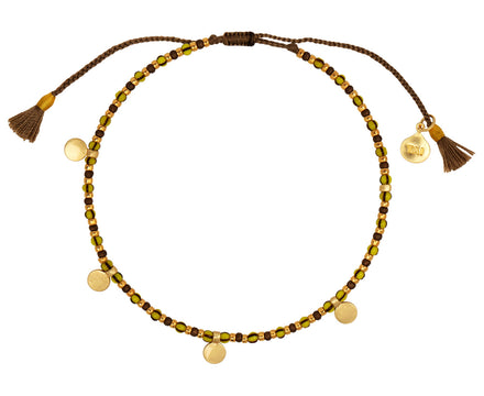 Tai Yellow African Beads with Japanese Beads Bracelet