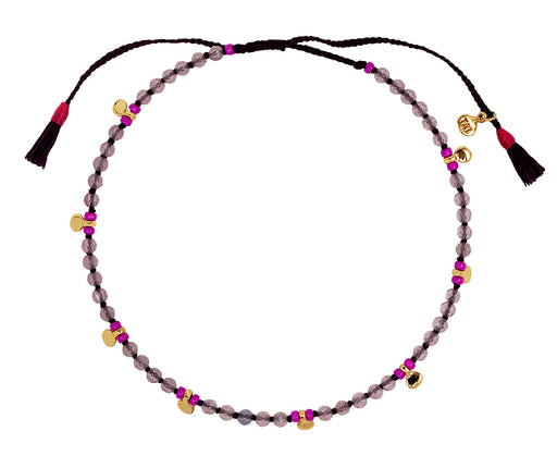 Tai Amethyst Knotted with Japanese Beads Bracelet