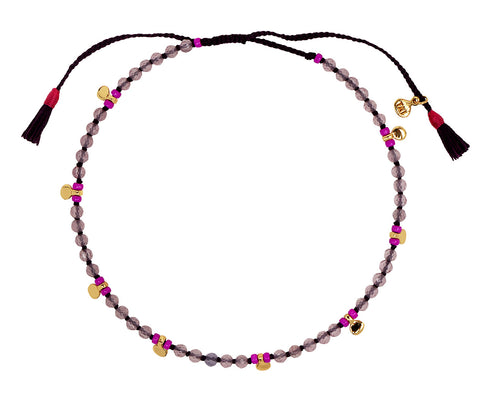 Tai Amethyst Knotted with Japanese Beads Bracelet