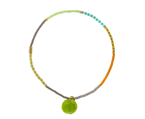 Tai Colorful Japanese Bead Pom Pom Bracelet