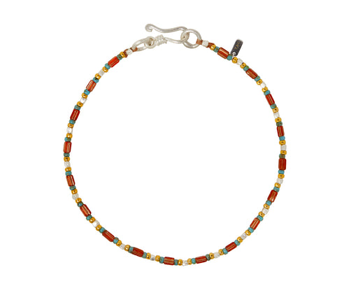 Tai Vintage Glass and Sterling Silver Beaded Bracelet
