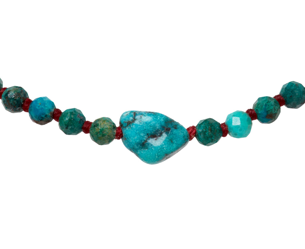 Tai Turquoise Beaded Bracelet - Closeup