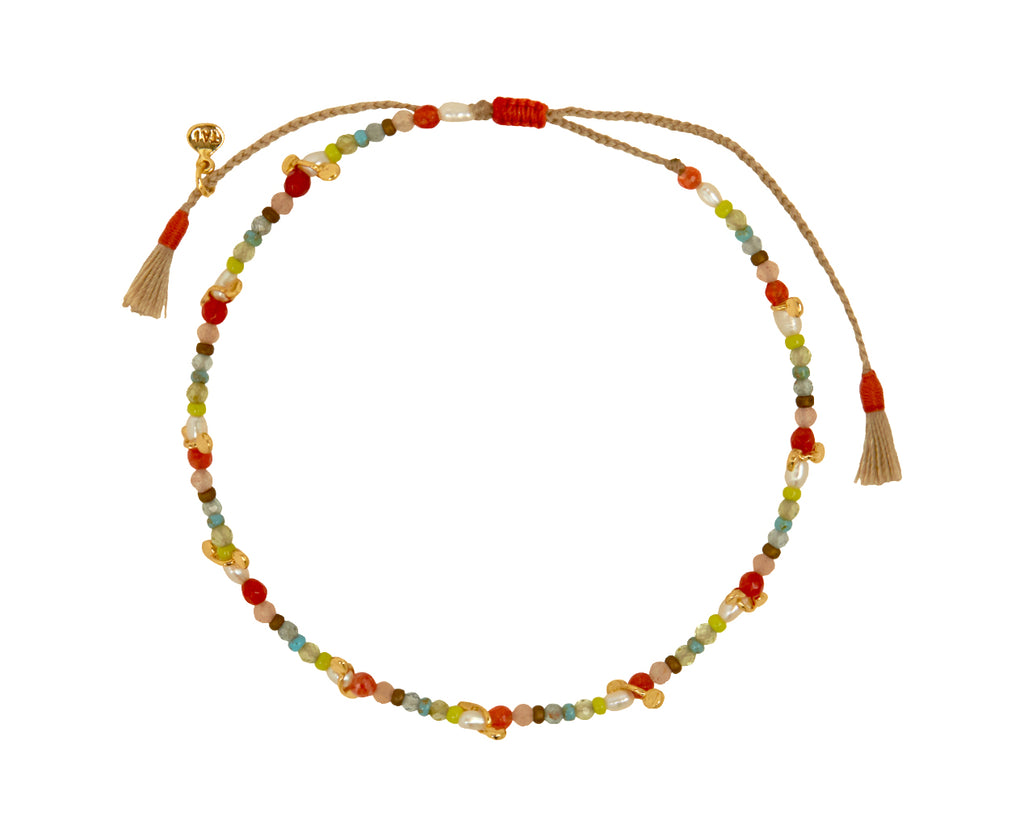 Tai Multi Gem Beaded Charm Bracelet