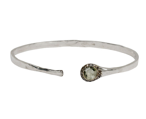 Rosa Maria Tove Prasiolite and Cognac Diamond Cuff Bracelet