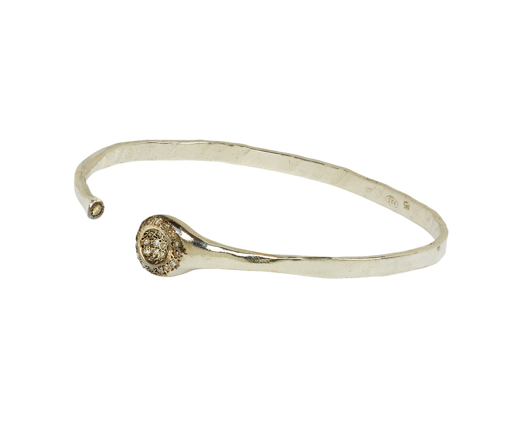 Rosa Maria Tzigane Silver and Diamond Cuff Bracelet - Angled View