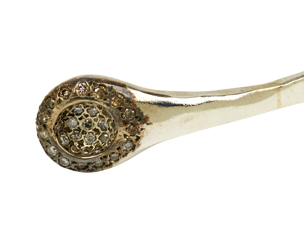 Rosa Maria Tzigane Silver and Diamond Cuff Bracelet - Closeup