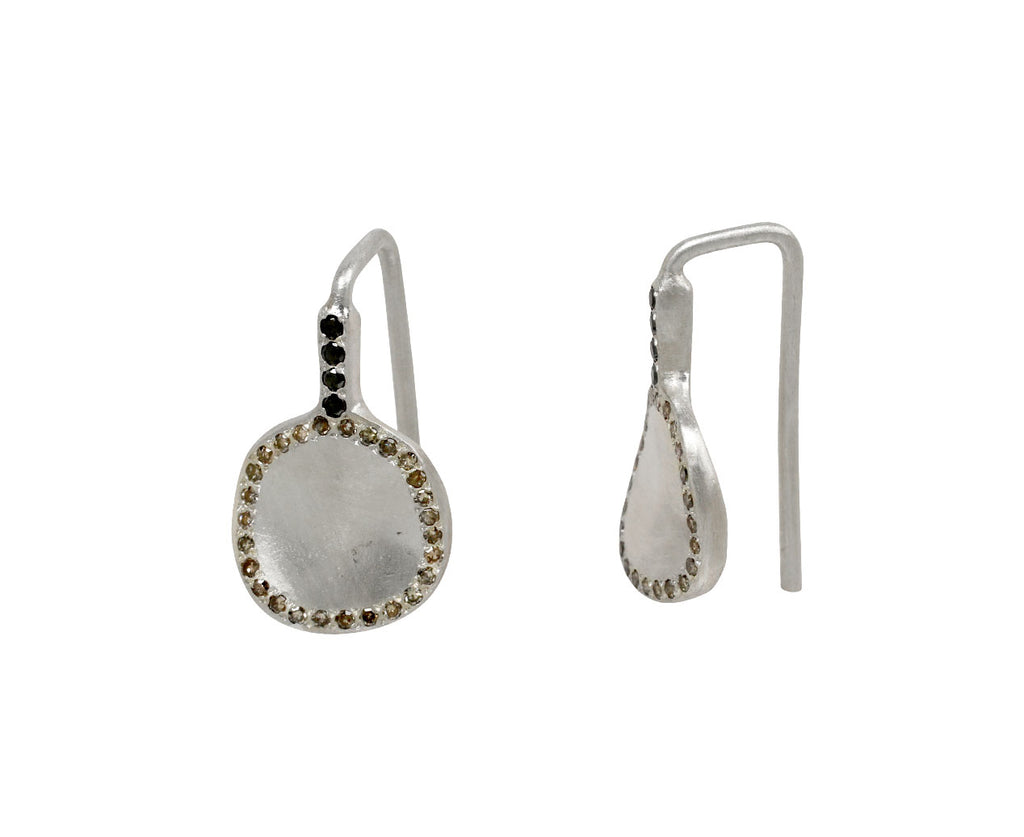 Rosa Maria Cognac and Black Diamond Bo Earrings - side