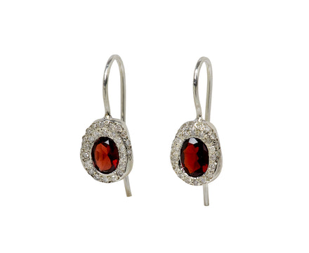 Rosa Maria Garnet and Diamond Bo Earrings