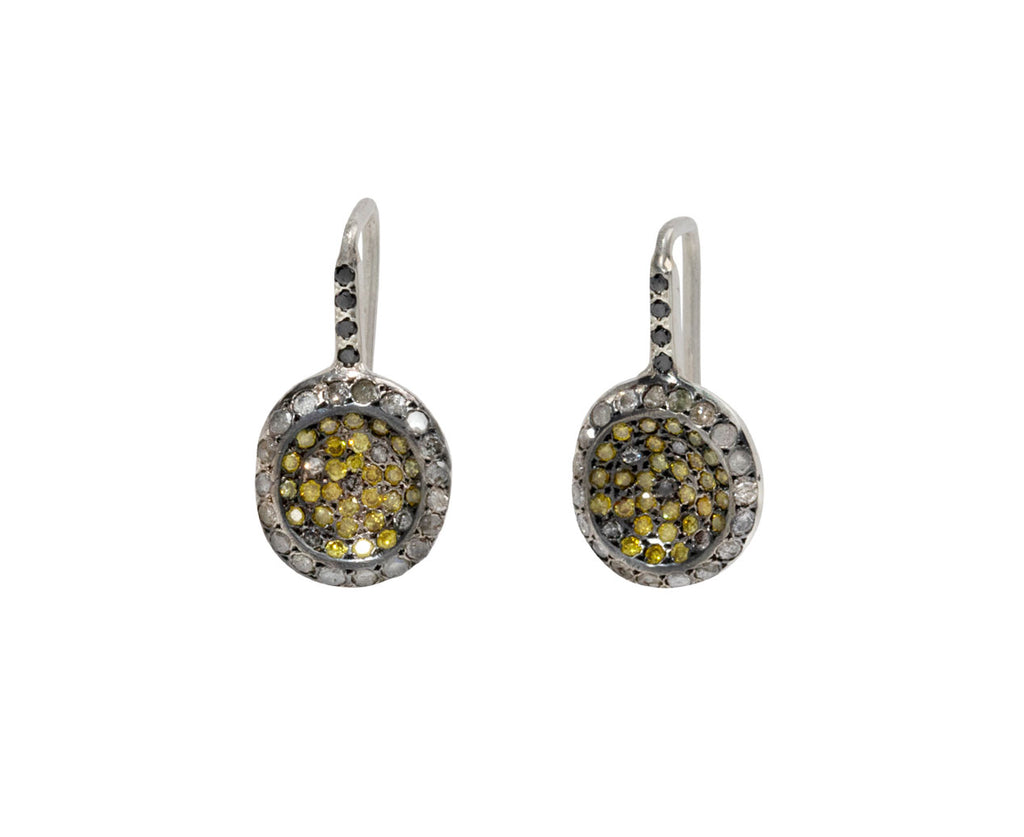 Rosa Maria Icy Grey, Black and Yellow Diamond Earrings