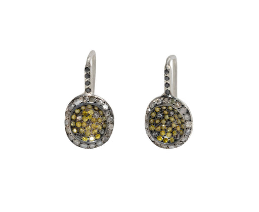 Rosa Maria Icy Grey, Black and Yellow Diamond Earrings