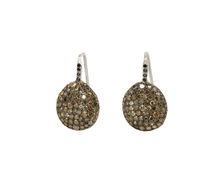Rosa Maria Black and Cognac Diamond Bo Earrings