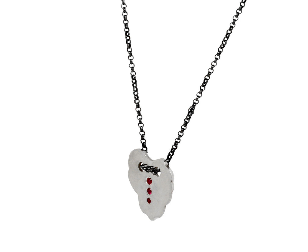 Rosa Maria Ruby PE Nabiz Pendant Necklace - side