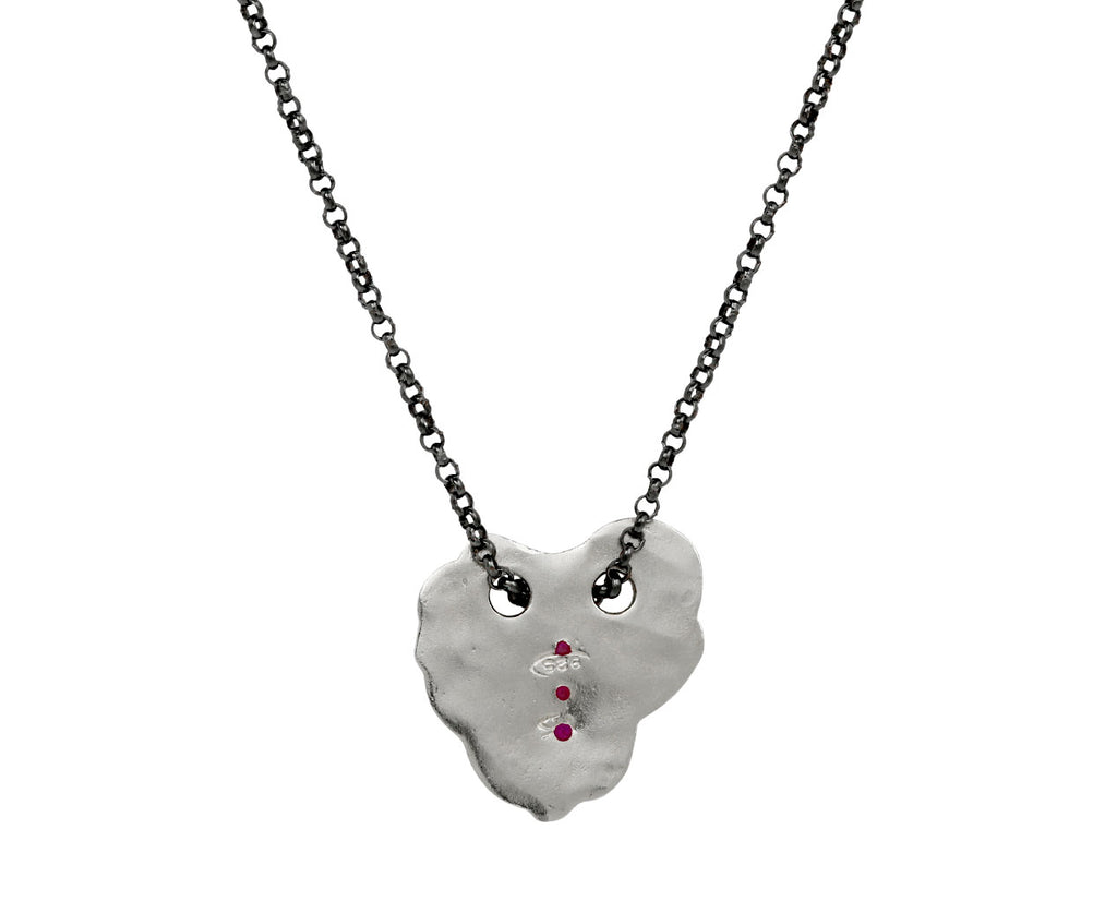 Rosa Maria Ruby PE Nabiz Pendant Necklace - back