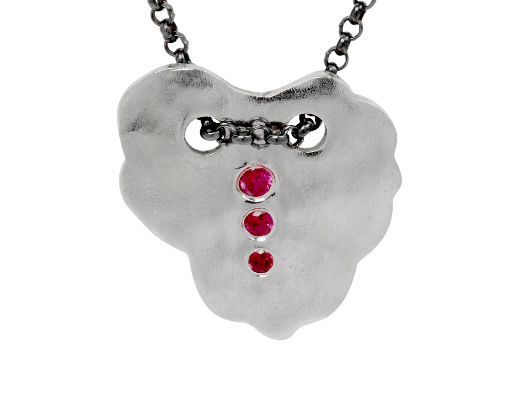 Rosa Maria Ruby PE Nabiz Pendant Necklace - closeup