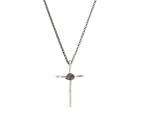 Rosa Maria Black Diamond Eliot Cross Pendant Necklace