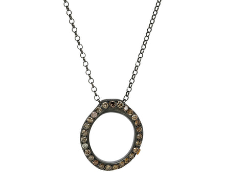 Rosa Maria Cognac Diamond Olympe PE Pendant Necklace