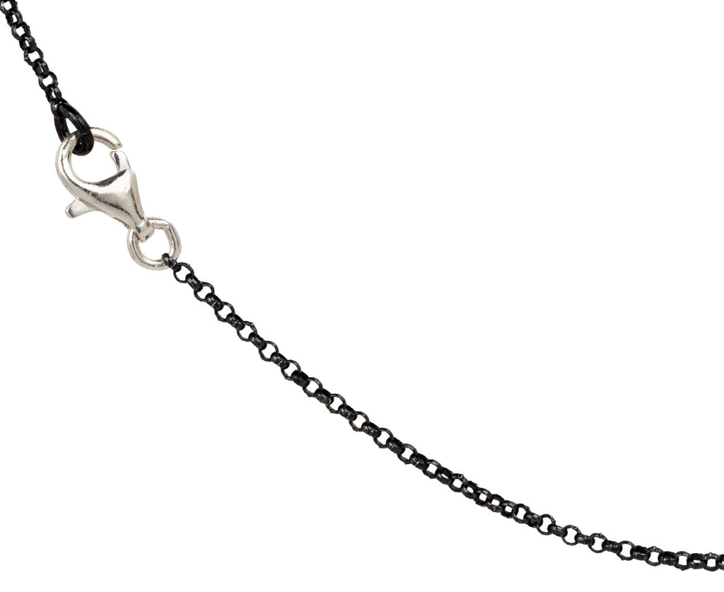 Rosa Maria Icy Grey Diamond Cross Pendant Necklace - Closure