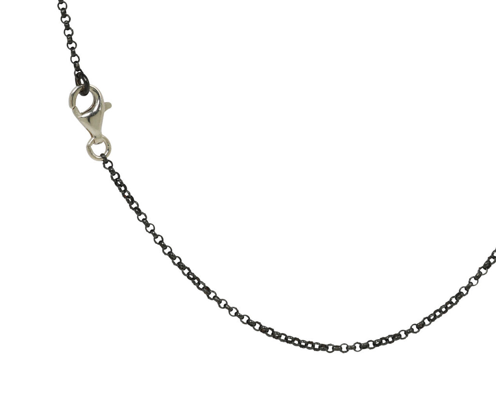 Rosa Maria Rutilated Quartz and Cognac Diamond PE Pendant Necklace - closure