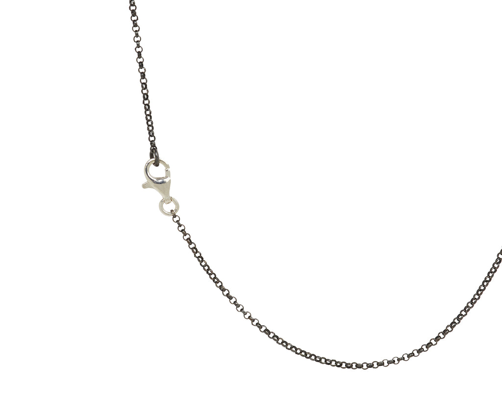 Rosa Maria Beer Quartz and Blue Sapphire PE Pendant Necklace - Closure