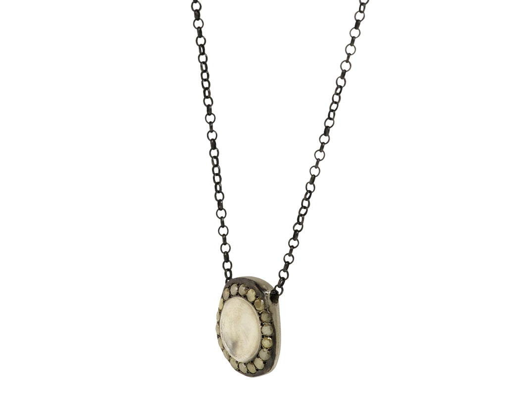 Rosa Maria Yellow Diamond PE Pendant Necklace - Side View