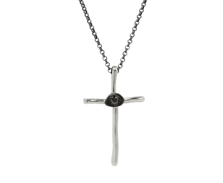 Rosa Maria Black Diamond Eliot Cross Pendant Necklace