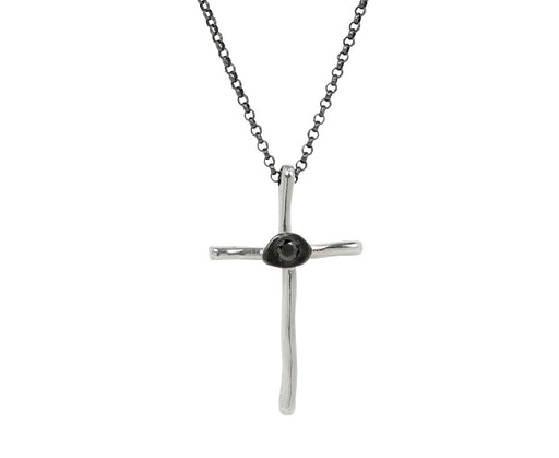 Rosa Maria Black Diamond Eliot Cross Pendant Necklace