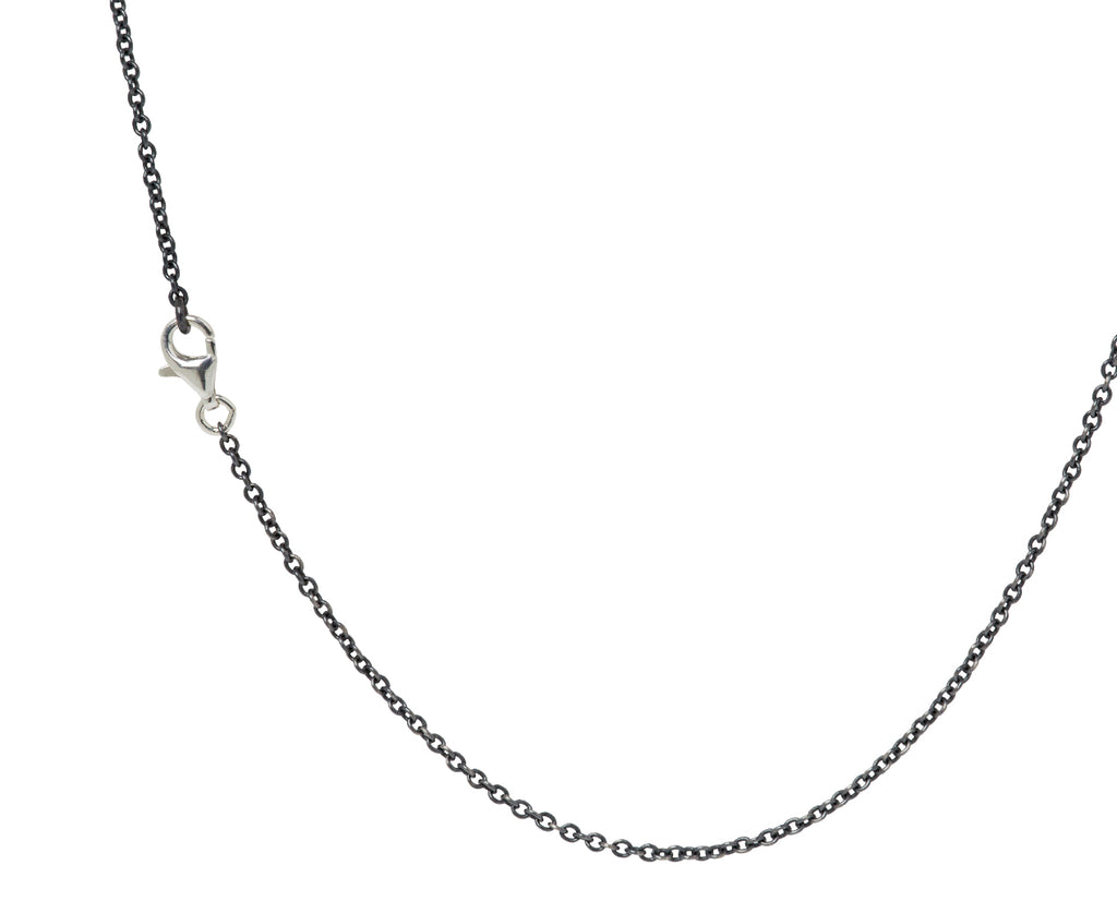 Rosa Maria Honey Quartz and White Diamond Pendant Necklace - Closure