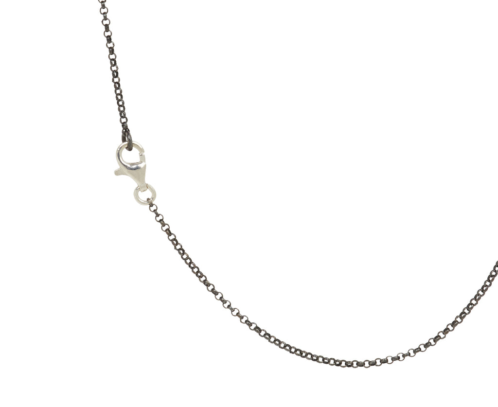 Rosa Maria Garnet and Icy Grey Diamond PE Pendant Necklace - Closure