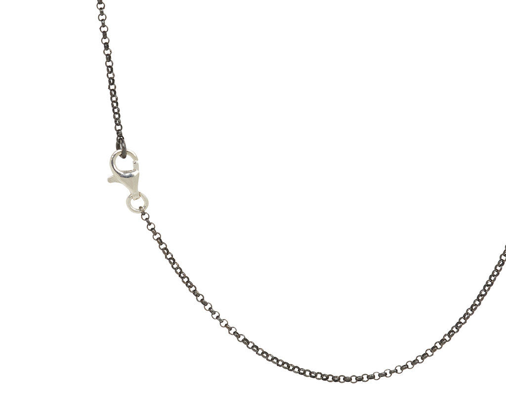 Rosa Maria Serpentine and Blue Sapphire PE Pendant Necklace - Closure