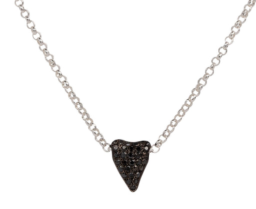 Black Diamond Sweet Heart Pendant Necklace