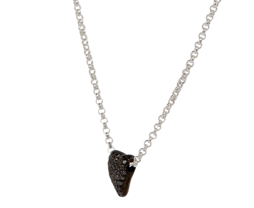 Black Diamond Sweet Heart Pendant Necklace